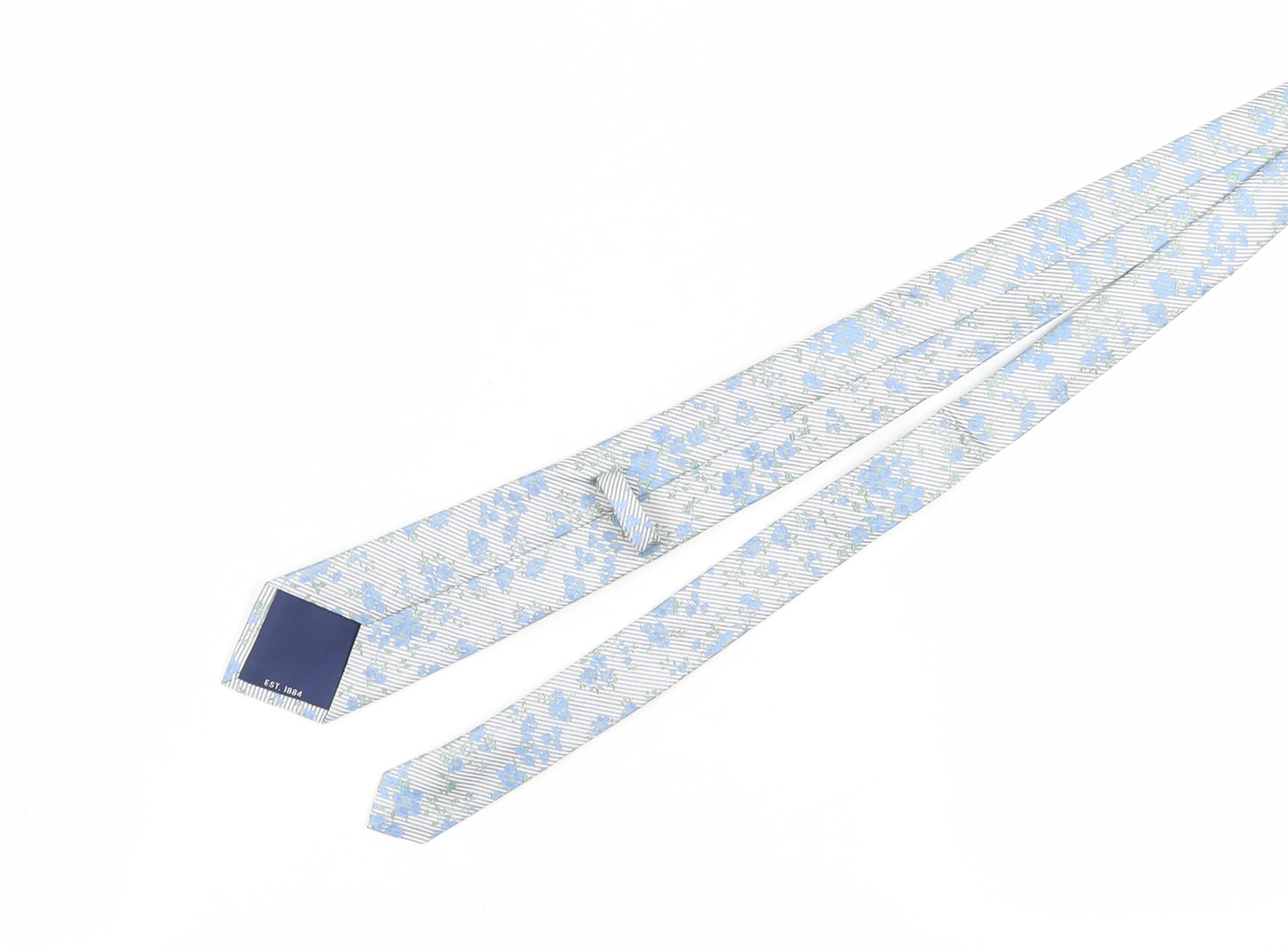 Marks and Spencer Men's Blue Floral Silk Tie