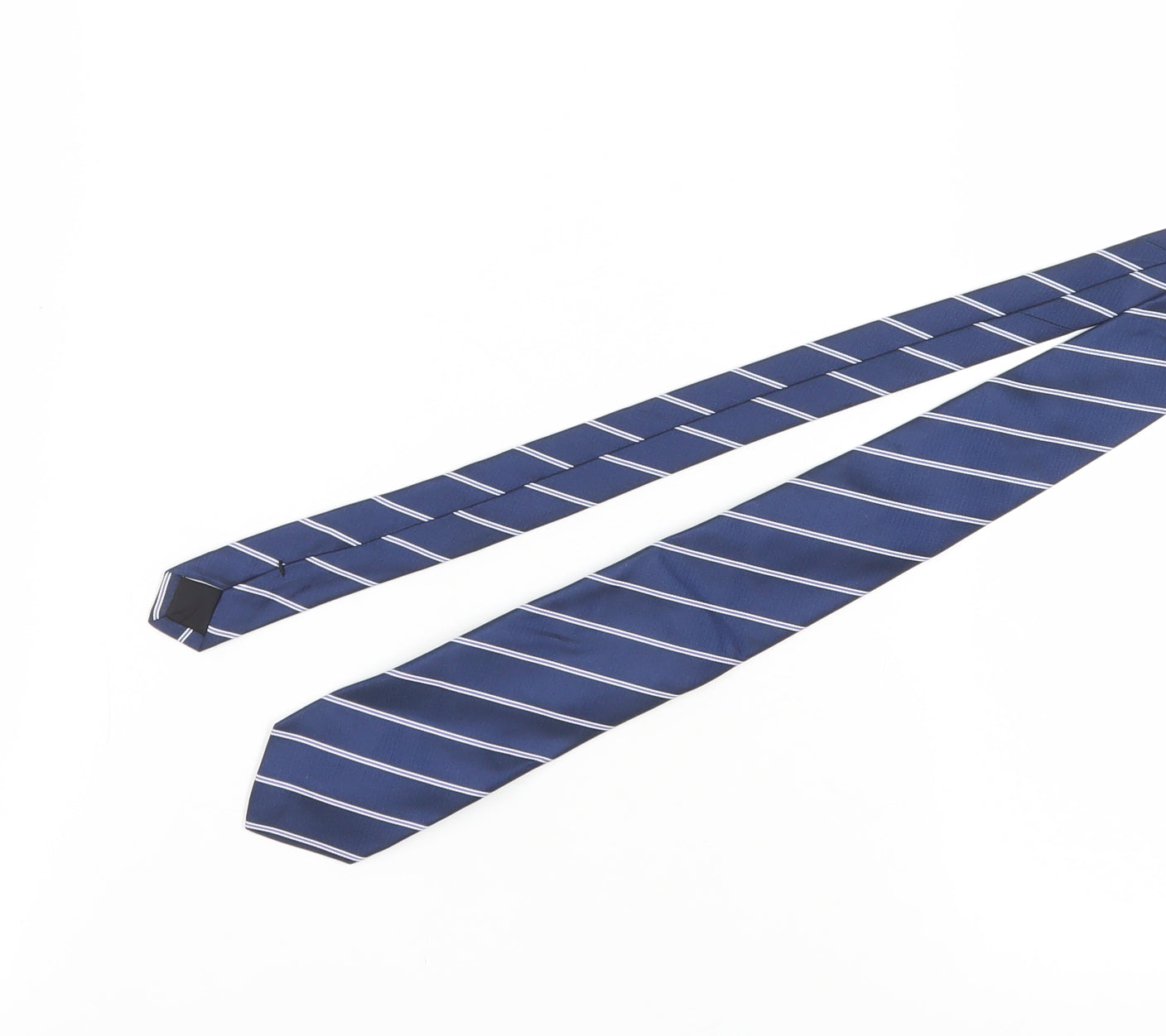 Hugo Boss Men's Blue Striped Silk Tie