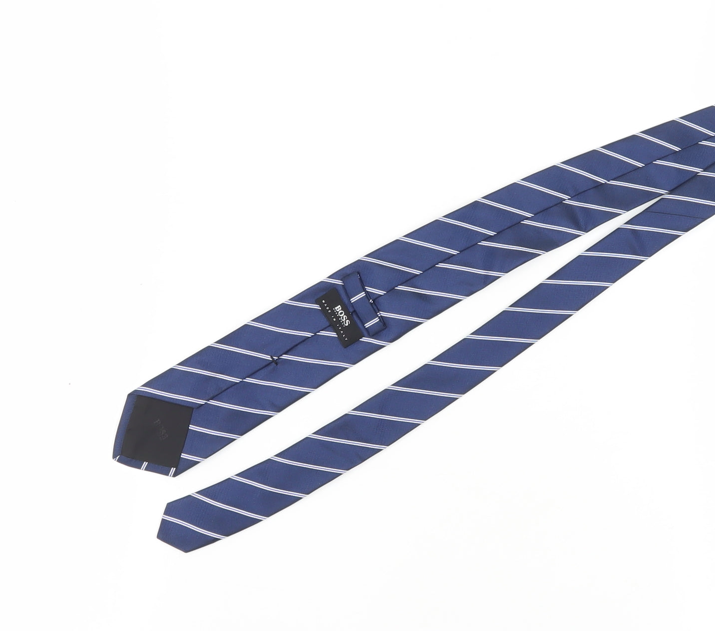 Hugo Boss Men's Blue Striped Silk Tie