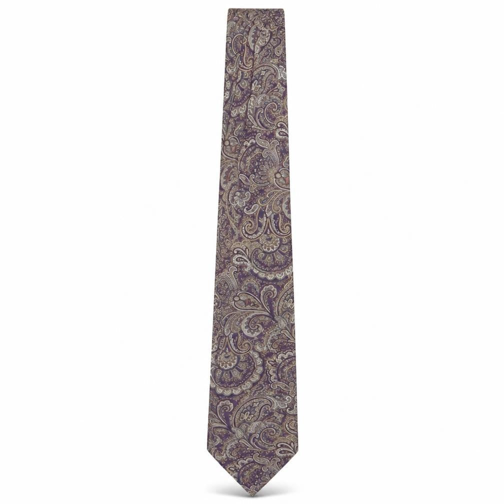 Front view of John Lewis Men's Multicoloured Paisley Silk Tie