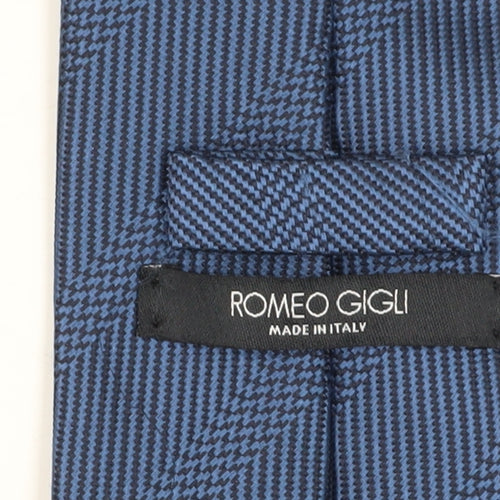 Romeo Gigli Men's Blue Silk Houndstooth Tie