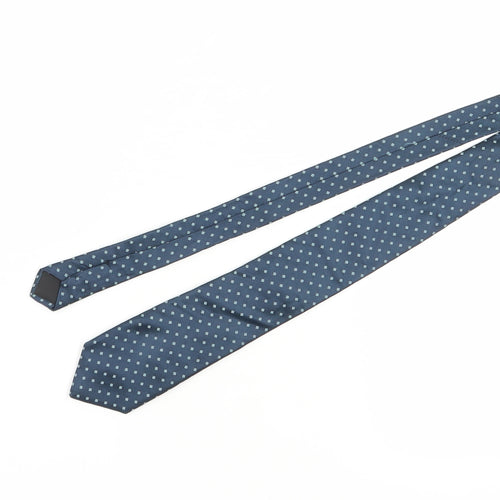 BOSS Men's Blue Silk Polka Dot Tie