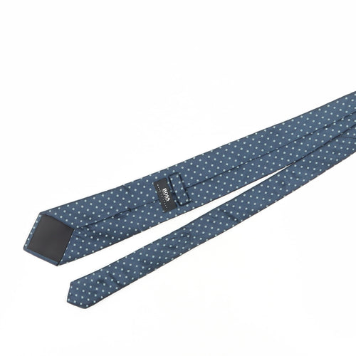 BOSS Men's Blue Silk Polka Dot Tie