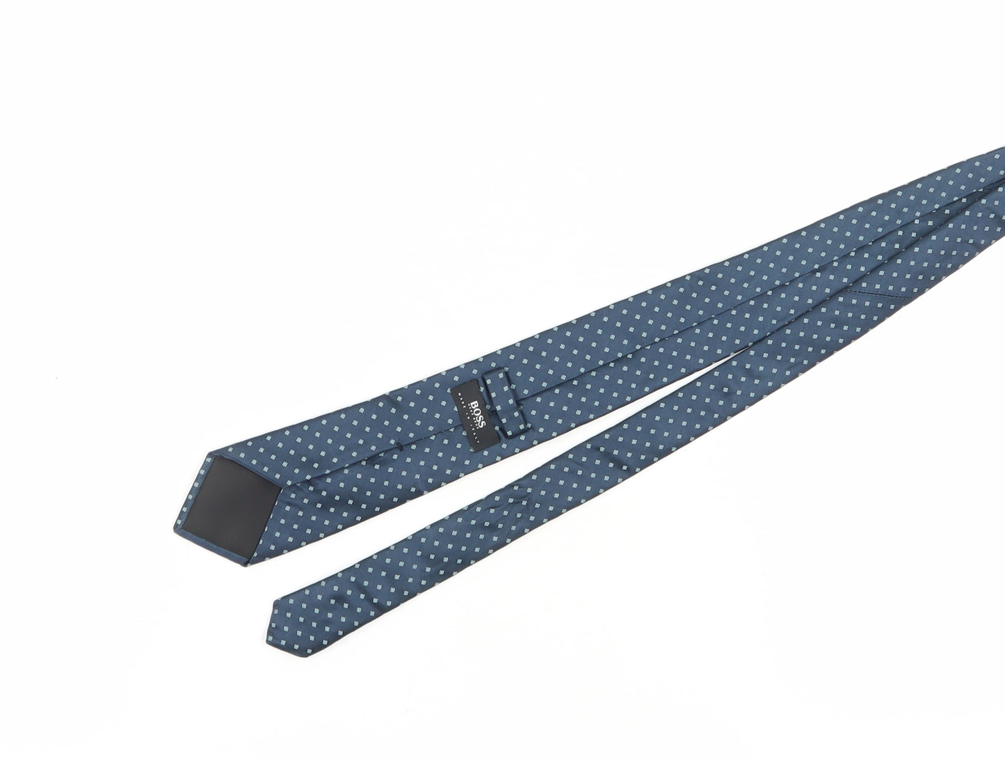 BOSS Men's Blue Silk Polka Dot Tie