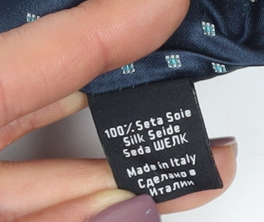 BOSS Men's Blue Silk Polka Dot Tie