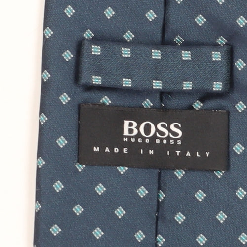 BOSS Men's Blue Silk Polka Dot Tie