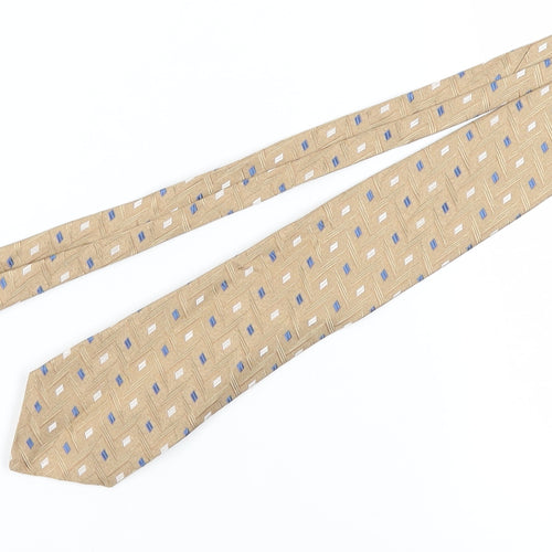 Atkinsons Men's Beige Silk Geometric Tie