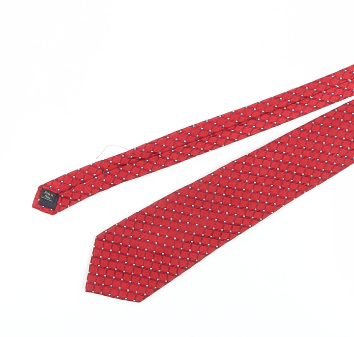 Jones New York Men's Red Geometric Silk Tie
