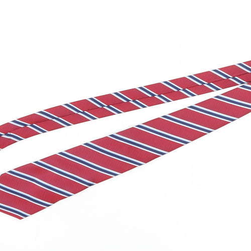 Michelsons of London Men's Red Striped Tie