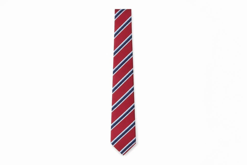 Michelsons of London Men's Red Striped Tie