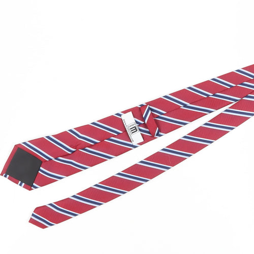 Michelsons of London Men's Red Striped Tie