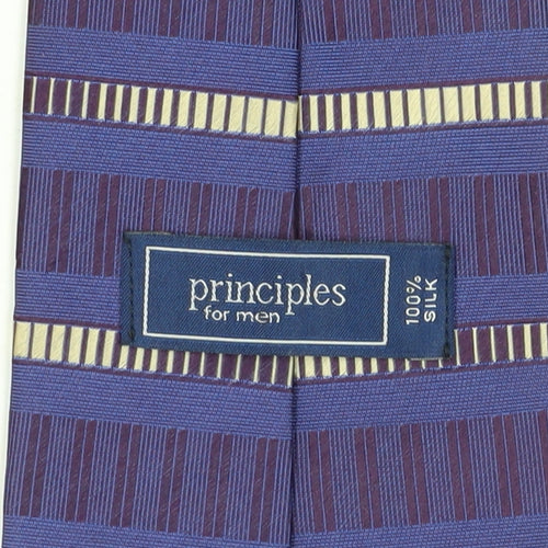 Principles for Men Blue Striped Silk Tie