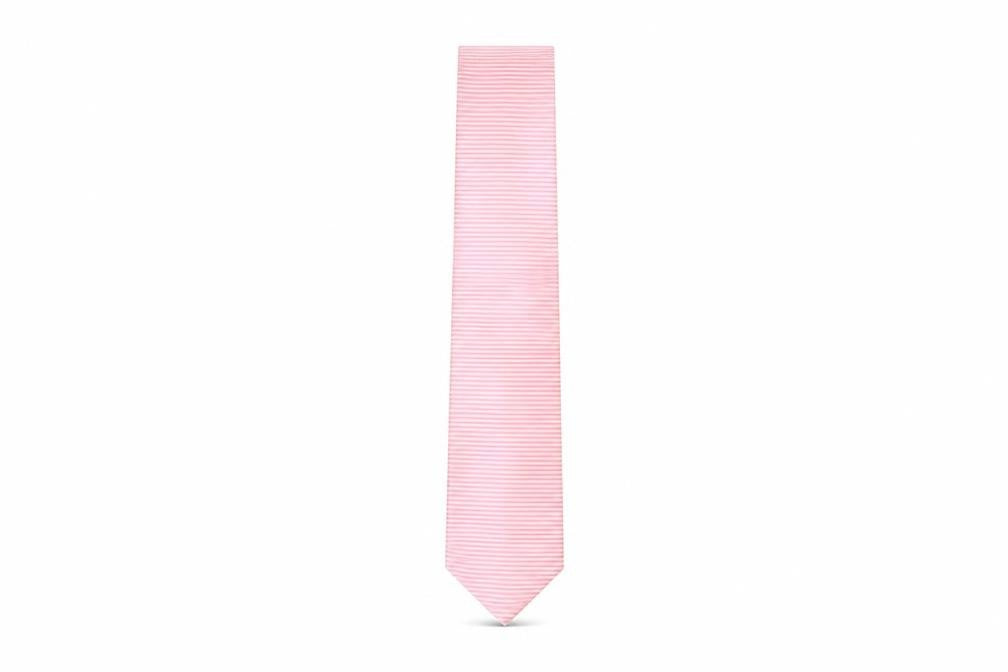 Front view of Tie Rack Men's Pink Striped Tie
