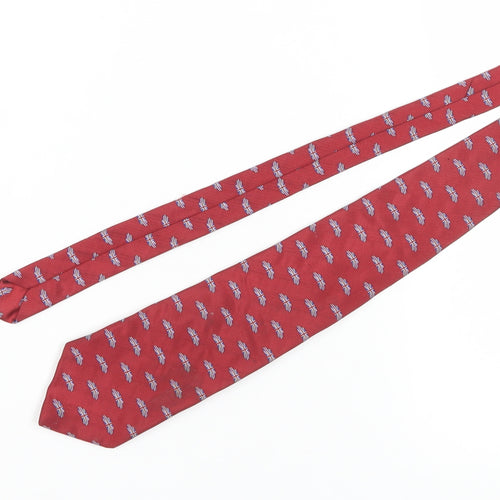 Alister Reid Men's Red Silk Union Jack Tie