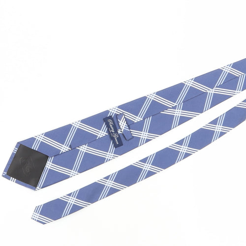 Racing Green Men's Blue Plaid Silk Tie - One Size