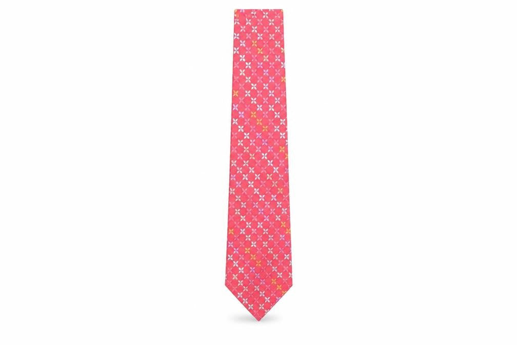Jones New York Men's Pink Floral Silk Tie