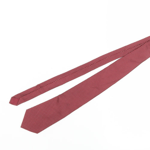 Jonelle Men's Red Silk Polka Dot Tie