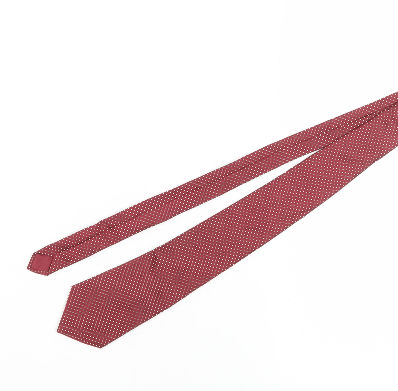 Jonelle Men's Red Silk Polka Dot Tie