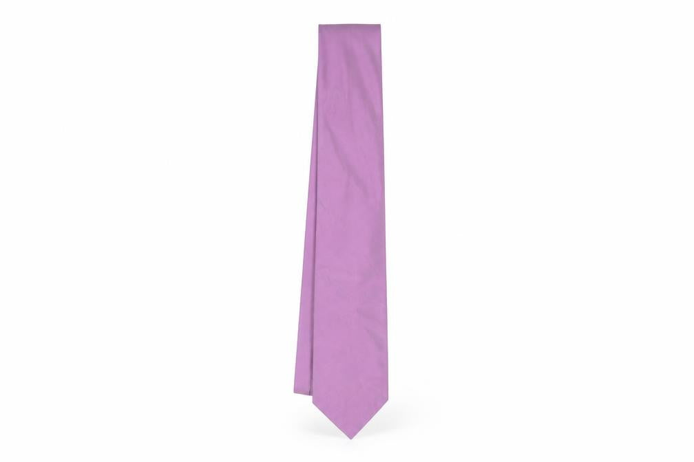 Front view of Ciro Citterio Men's Purple Silk Tie - One Size