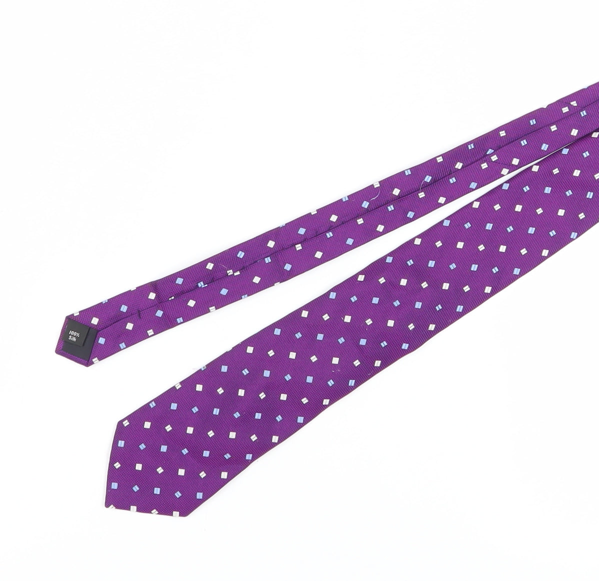 Joseph Turner Men's Purple Geometric Silk Tie