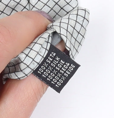 Daniel Valente Men's White Geometric Silk Tie