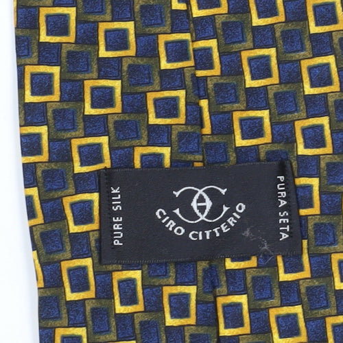 Ciro Citterio Men's Multicoloured Geometric Silk Tie