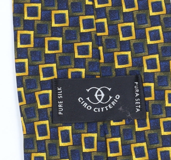 Ciro Citterio Men's Multicoloured Geometric Silk Tie