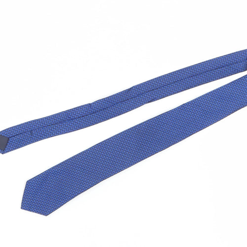 French Connection Men's Blue Geometric Silk Slim Tie