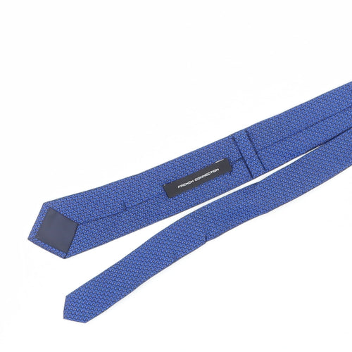 French Connection Men's Blue Geometric Silk Slim Tie