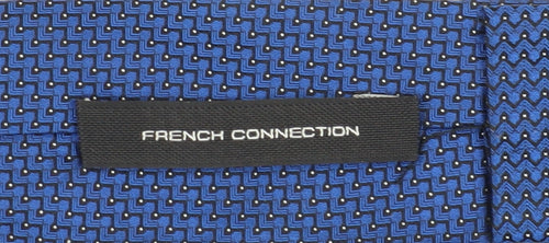 French Connection Men's Blue Geometric Silk Slim Tie