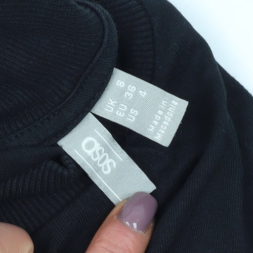 ASOS Women's Black T-Shirt Dress Size 8 Casual