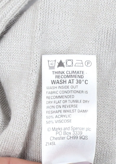 Marks and Spencer Women Grey Cardigan Size 16