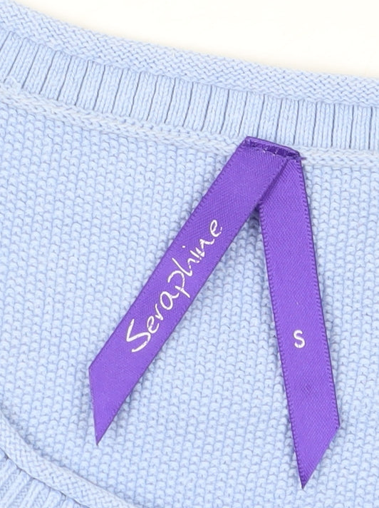 Seraphine Women's Blue Knit Pullover Jumper S