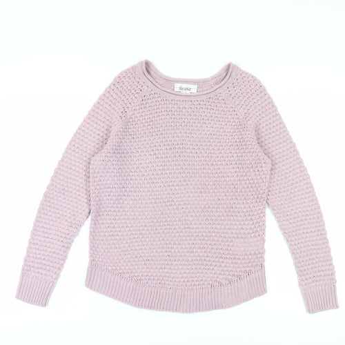 Linea Tesini Women's Purple Acrylic Pullover Jumper