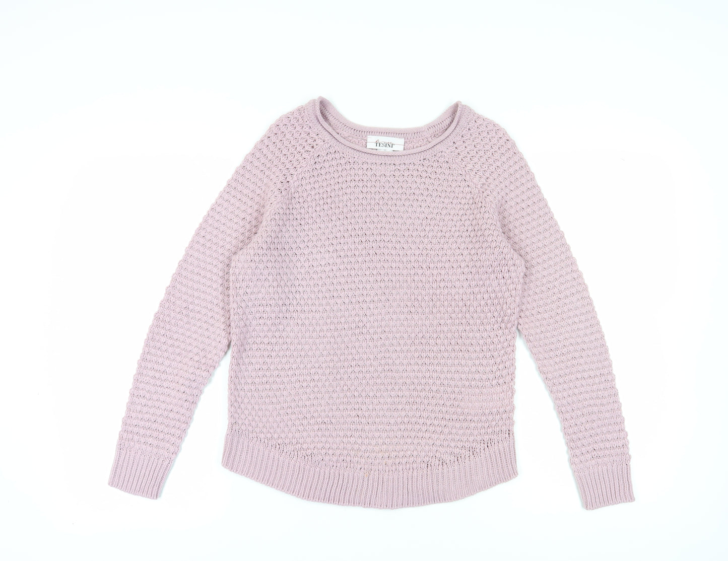 Linea Tesini Women's Purple Acrylic Pullover Jumper