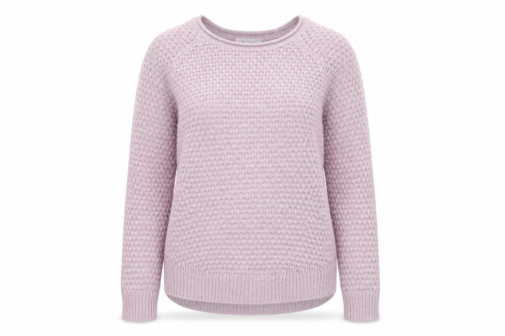 Front view of Linea Tesini Women's Purple Acrylic jumper