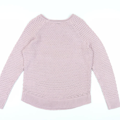 Linea Tesini Women's Purple Acrylic Pullover Jumper