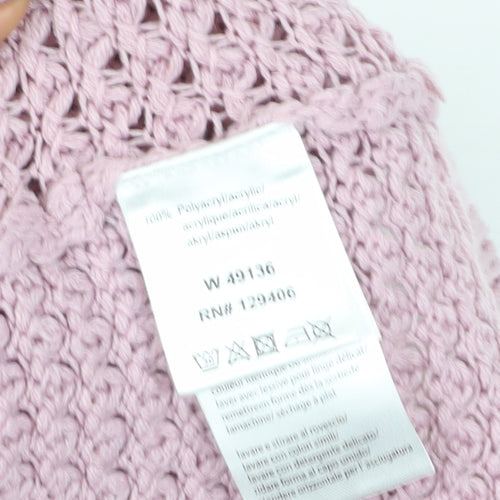 Linea Tesini Women's Purple Acrylic Pullover Jumper