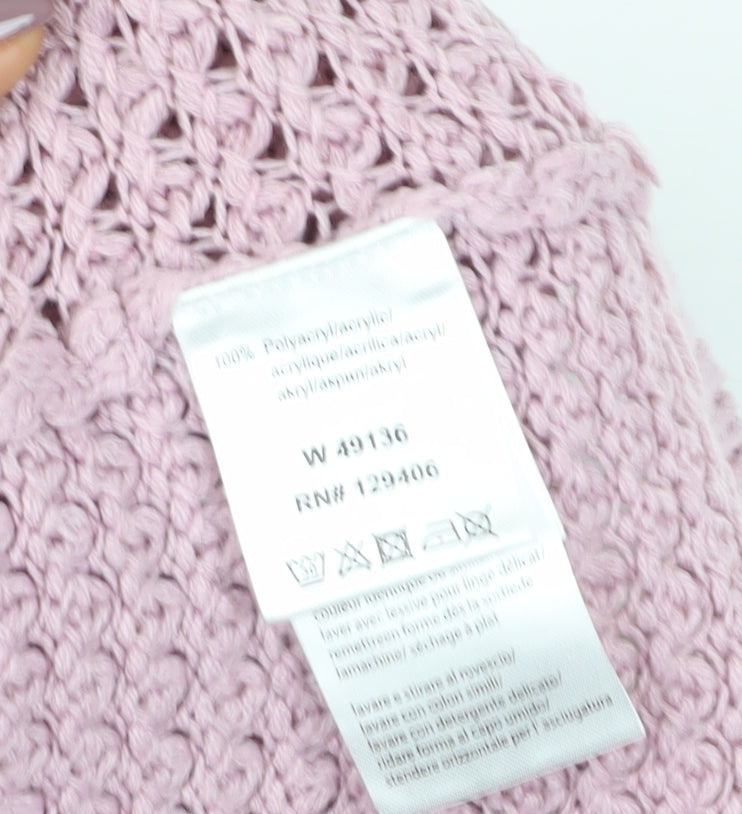 Linea Tesini Women's Purple Acrylic Pullover Jumper