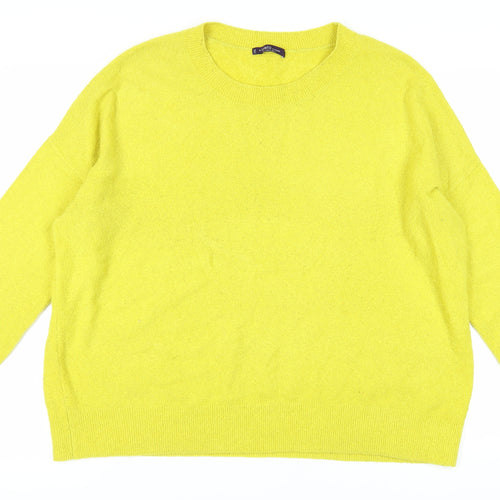 Violeta by Mango Women's Yellow Pullover Jumper L