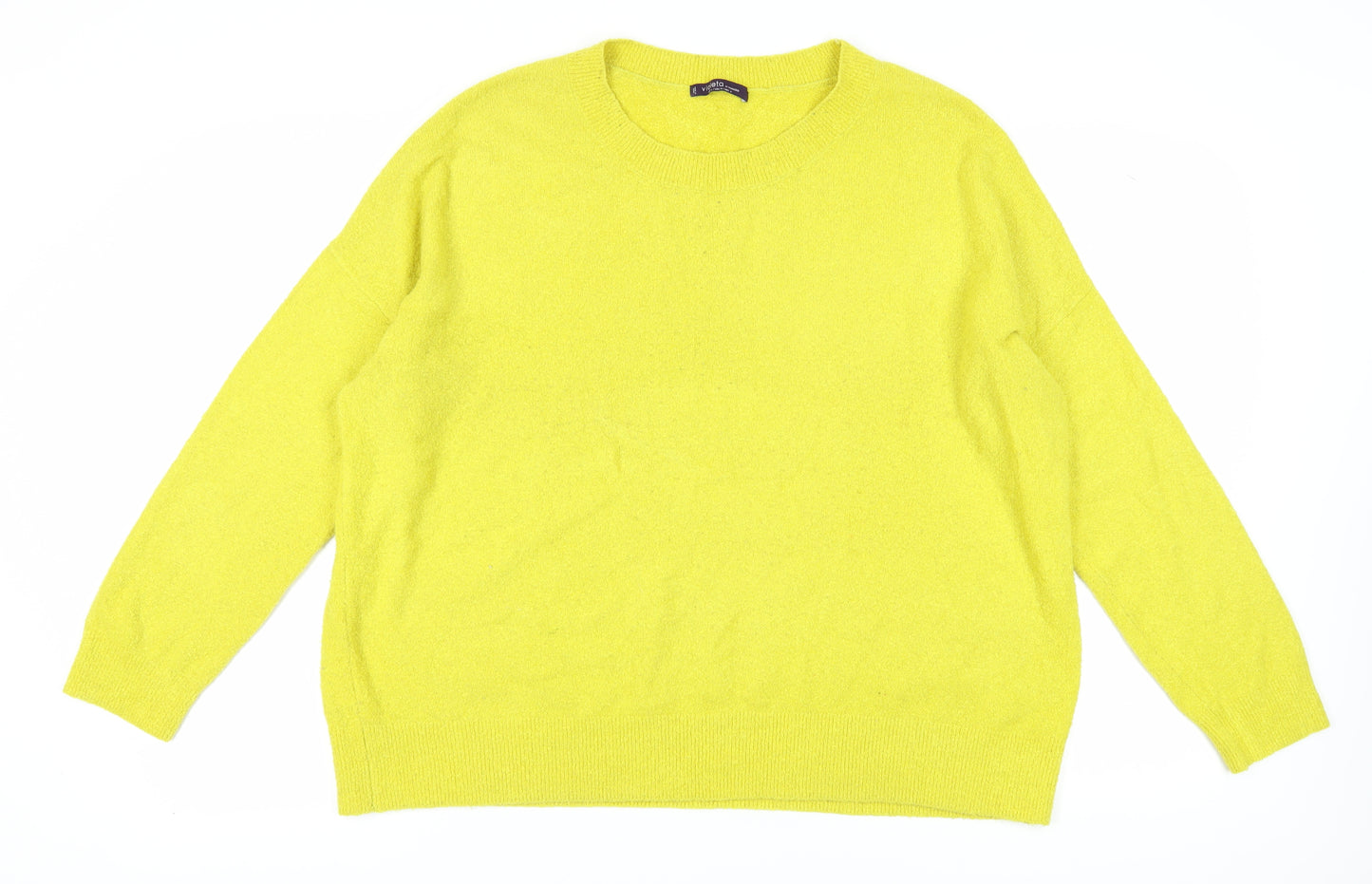 Violeta by Mango Women's Yellow Pullover Jumper L