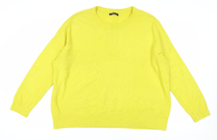 Violeta by Mango Women's Yellow Pullover Jumper L