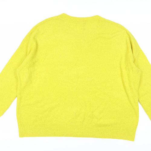 Violeta by Mango Women's Yellow Pullover Jumper L