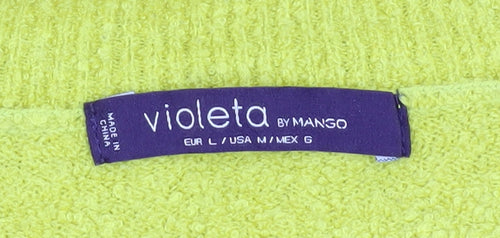 Violeta by Mango Women's Yellow Pullover Jumper L