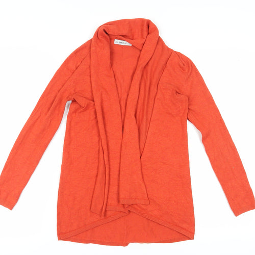 Zara Womens Orange Cowl Neck Cardigan Size S
