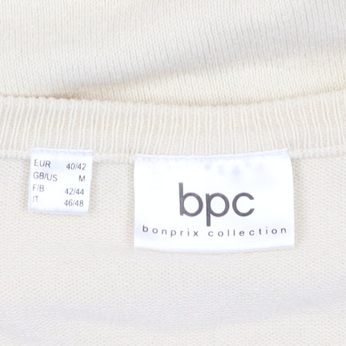 Bonprix Women’s Beige V-Neck Pullover Jumper Size 12