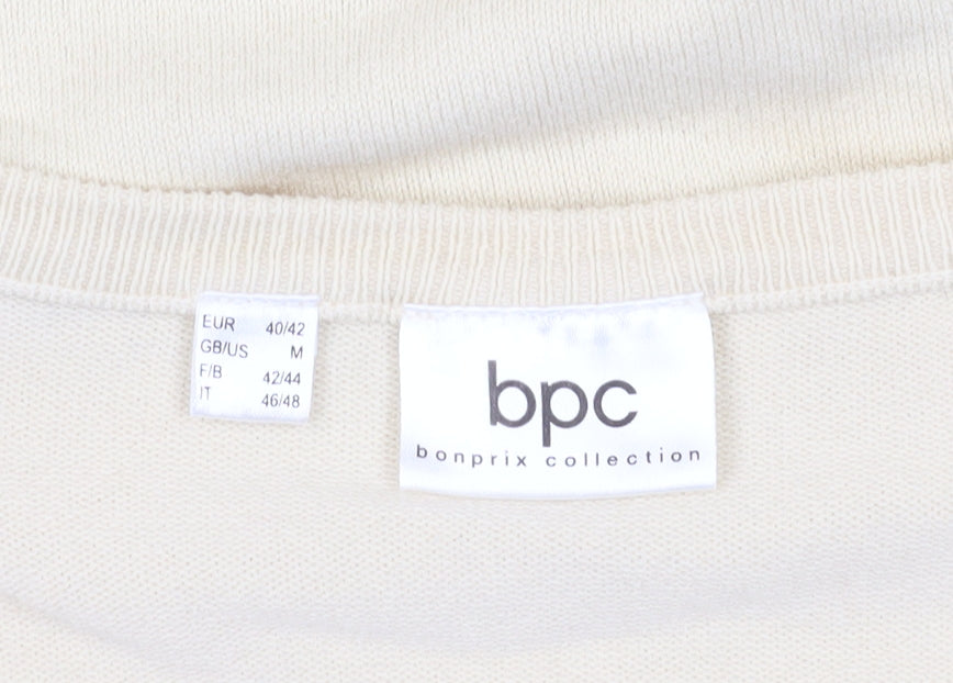 Bonprix Women’s Beige V-Neck Pullover Jumper Size 12
