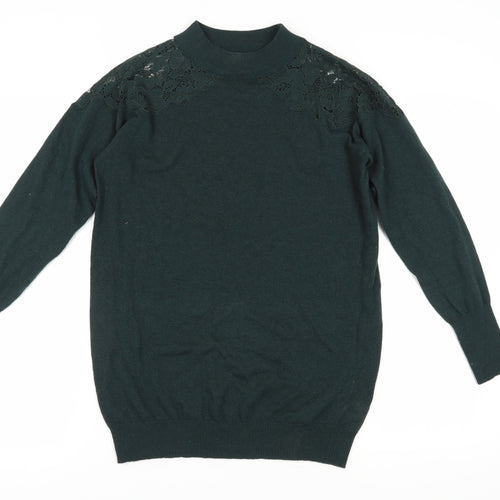 Wallis Women's Green Pullover Jumper, Size S, High Neck