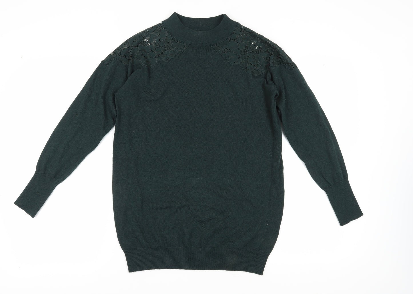 Wallis Women's Green Pullover Jumper, Size S, High Neck