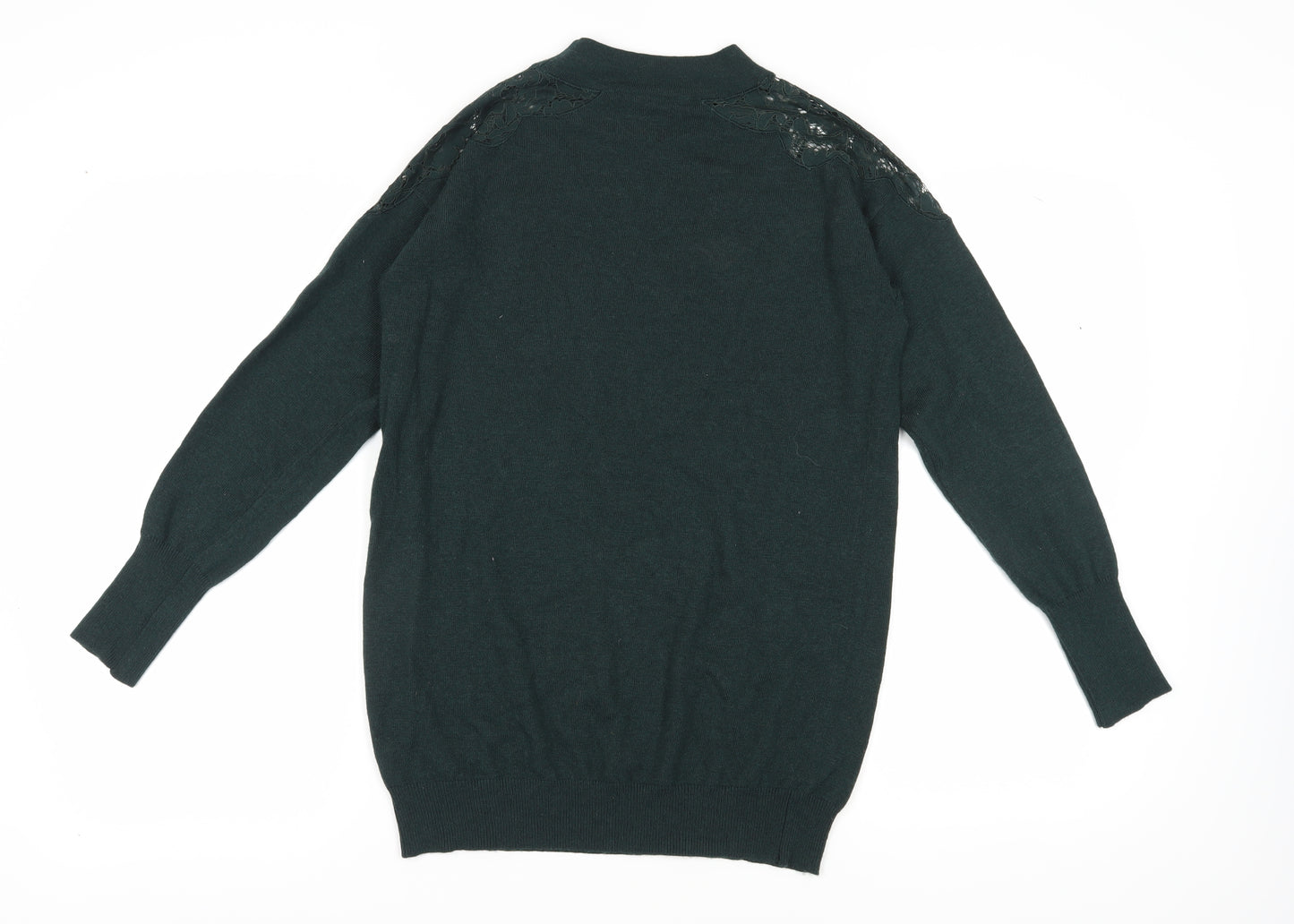 Wallis Women's Green Pullover Jumper, Size S, High Neck